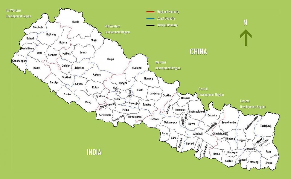 a map of nepal
