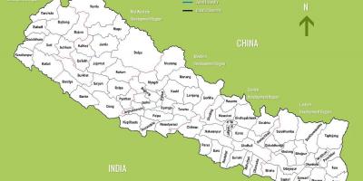 Nepal tourist attractions map