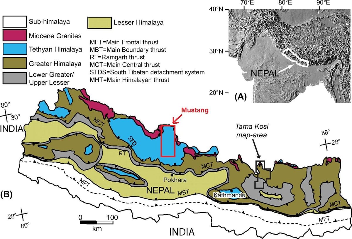 Map of geological nepa