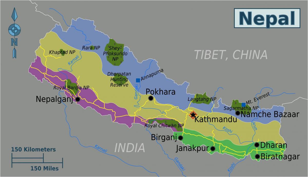 mt everest nepal map