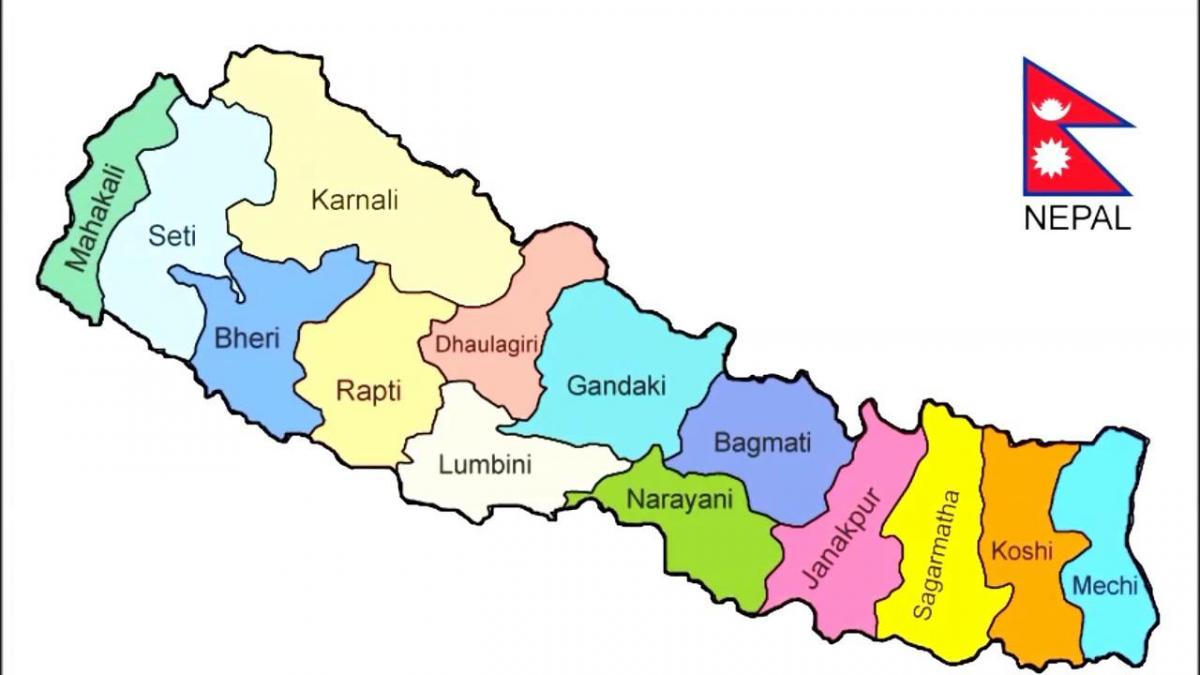 political map of nepal with all districts