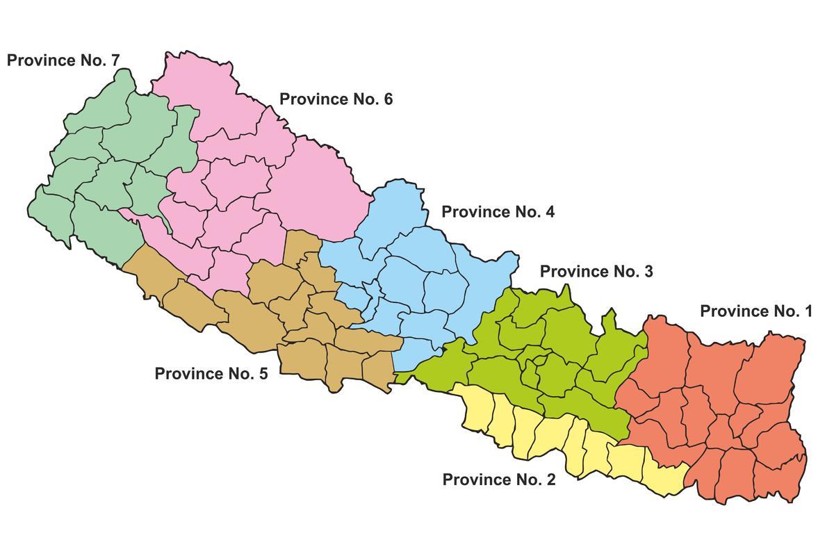 state map of nepal