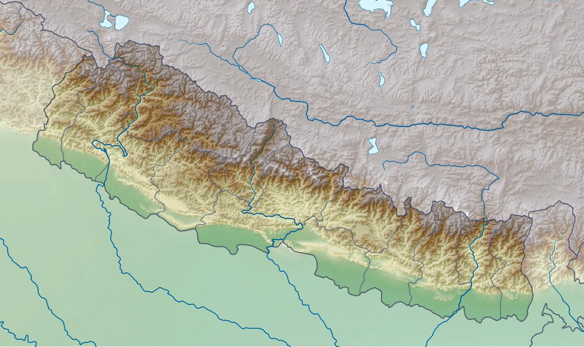 Map of physical nepal