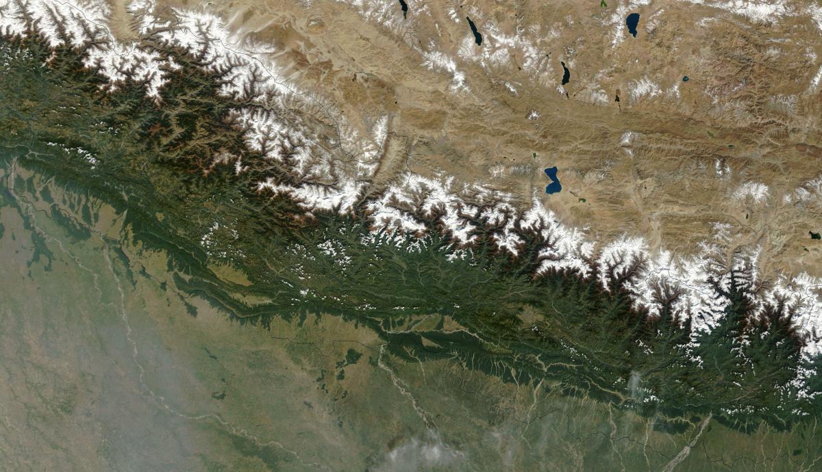 Map of satellite  nepal live