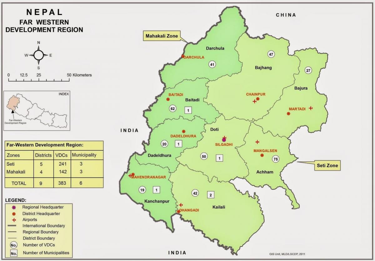 Map of western nepal