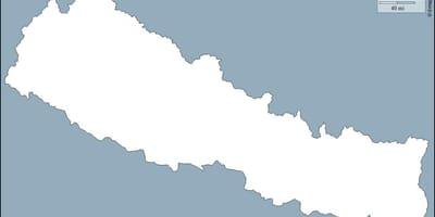 Map of blank nepal