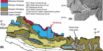 Map of geological nepa