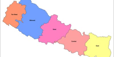 Map of eastern development region of nepal