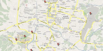 Map of ktm nepal