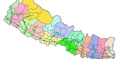Map of nepal with major highways