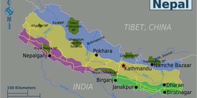 Mt everest nepal map