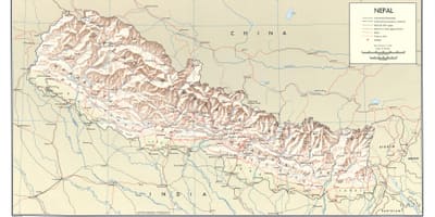 Airports in nepal map