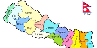 Political map of nepal with all districts