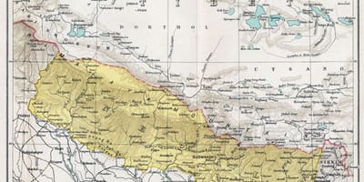 Very old map of nepal