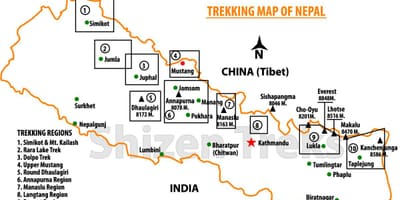 Nepal trek map