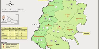 Map of western nepal